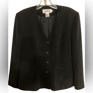 Silk Women’s Professional Career Elegant Minimalist Layer Blazer Jacket Large